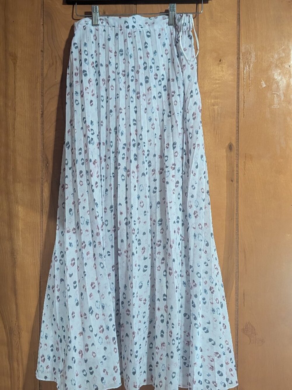 Japna NWT Black & Pink Leopard Spots Midi Skirt